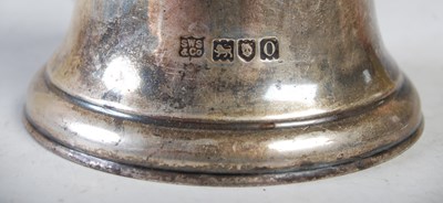 Lot 136 - An Edwardian silver bell, London 1909, makers...