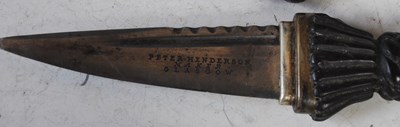 Lot 117 - A silver mounted sgian dubh, Glasgow 1914, the...