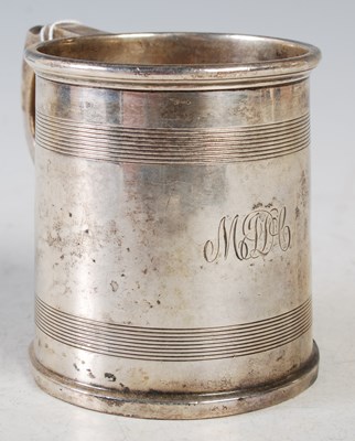 Lot 159 - A Birmingham silver christening mug with...