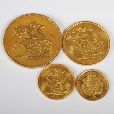 Lot 215 - A Victorian four coin Gold Jubilee set, dated...