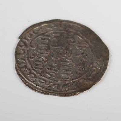 Lot 220 - Antique silver dirham, approximately 26mm...