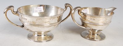 Lot 161 - A Glasgow silver twin-handled sugar bowl with...
