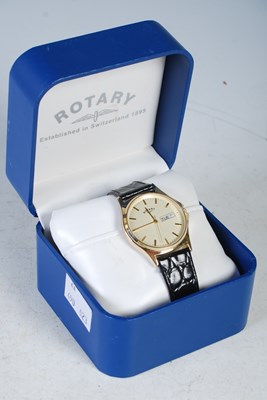 Lot 225 - A gentlemans gold plated Rotary wristwatch...