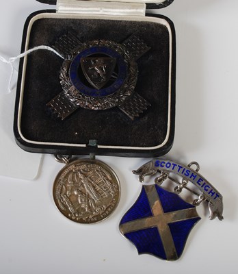 Lot 179 - A cased white metal and blue enamel 'NATIONAL...