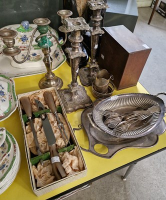 Lot 616 - A collection of silver-plated ware to include...