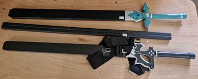 Lot 629 - Two anime cosplay swords from the ALFHEIM...