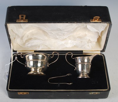 Lot 197 - A cased set of Birmingham silver ware...