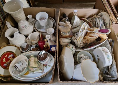 Lot 659 - Two boxes of mixed ceramics to include...