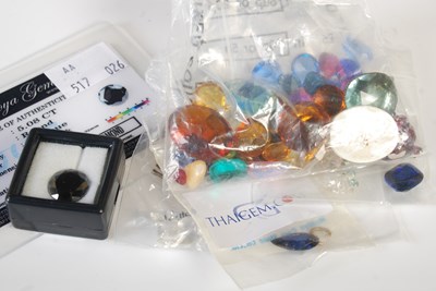 Lot 288 - A collection of assorted loose gem stones,...