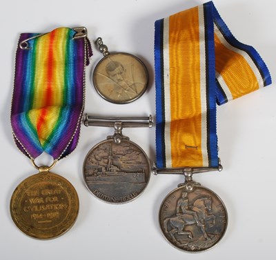 Lot 300 - A Great War group of two medals inscribed to...