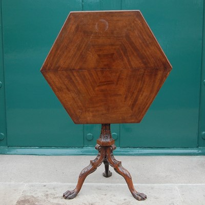 Lot 18D - A George III style mahogany snap top...