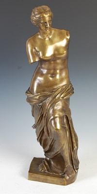 Lot 129B - A bronze figure of the Venus di Milo, 62.5cm...