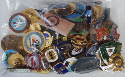 Lot 359 - A collection of assorted curling badges.