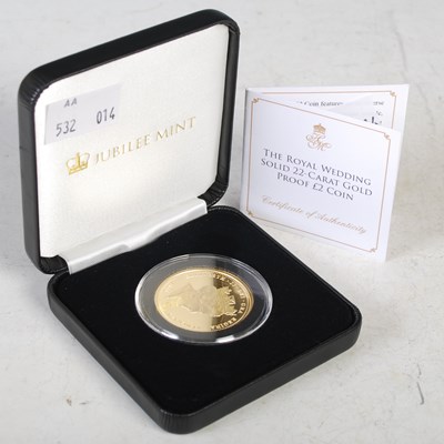 Lot 332 - Jubilee Mint, The Royal Wedding solid 22ct...