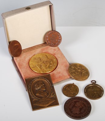 Lot 360 - A collection of eight assorted bronze...