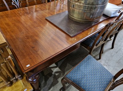 Lot 842 - A 19th century mahogany extending dining table,...