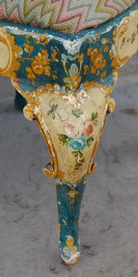 Lot 89 - A pair of painted Queen Anne style side chairs,...