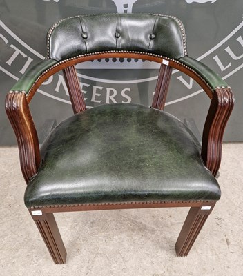 Lot 847 - A reproduction mahogany tub chair with open...