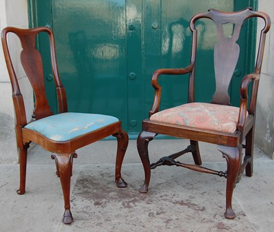 Lot 89G - An early 20th century mahogany elbow chair,...