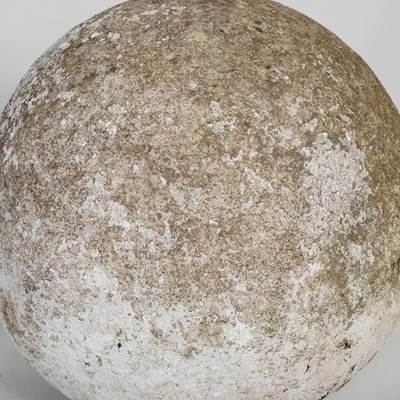 Lot 110 - A pair of Architectural stone ball finials,...