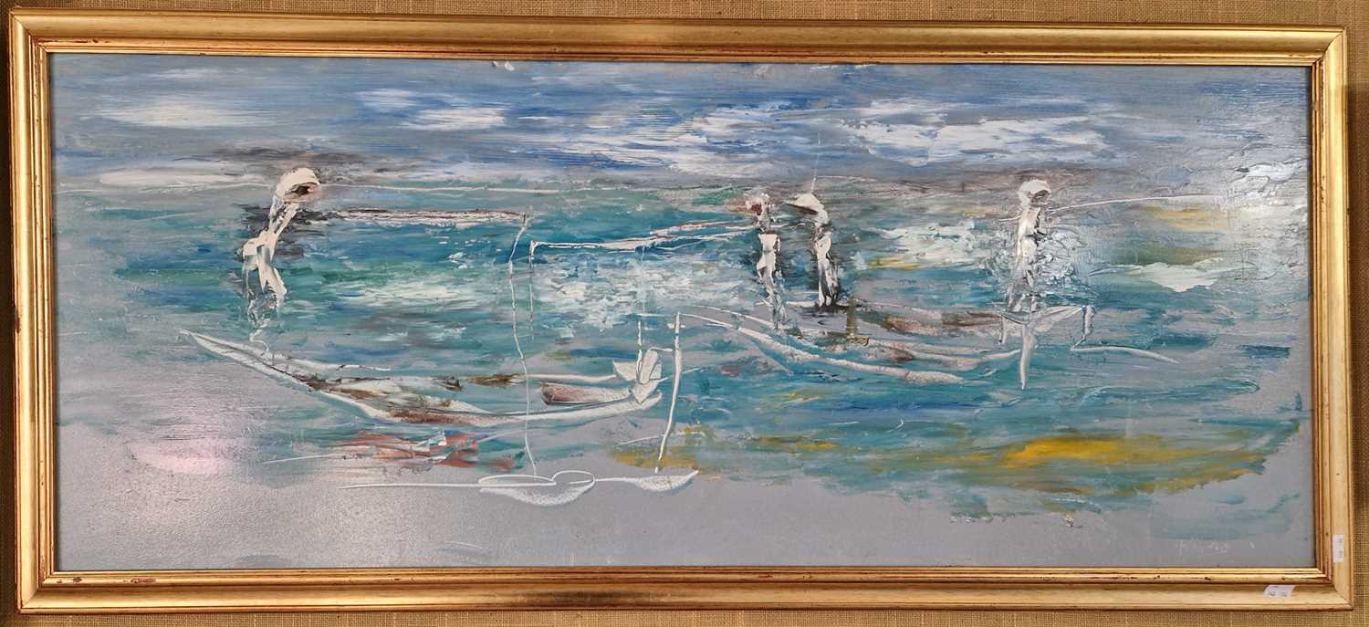 Lot 699 - Martin Kaye 
Seascape with four abstract...