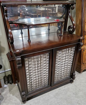 Lot 919 - A 19th century mahogany mirror back chiffonier,...