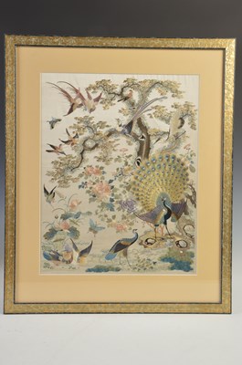 Lot 576A - A Chinese silkwork picture, Qing Dynasty,...