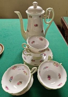 Lot 507A - A Shelley coffee set decorated with scattered...