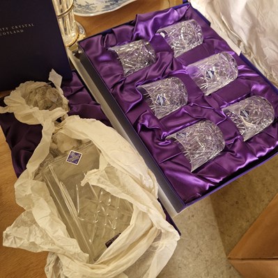 Lot 608A - A boxed Edinburgh Crystal decanter and stopper,...