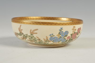 Lot 60 - A Japanese satsuma pottery bowl, Meiji Period,...