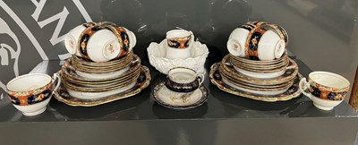 Lot 539 - A Victorian hand painted part teaset with...