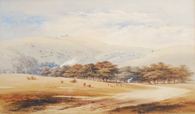 Lot 340 - S. Lewis (19th century) A meadow with cattle...