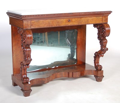 Lot 71 - A 19th century French mahogany console...