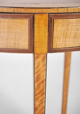 Lot 85 - A George III satinwood and marquetry inlaid...