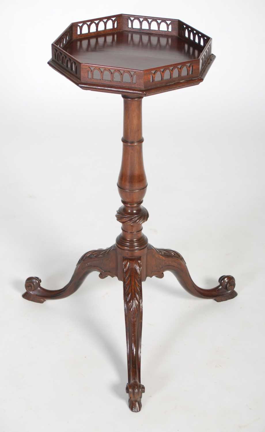 Lot 87 - A George III mahogany kettle stand, the...