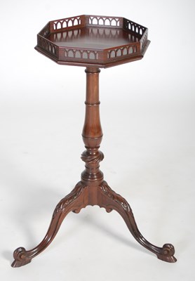 Lot 87 - A George III mahogany kettle stand, the...