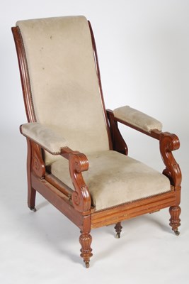 Lot 876 - A 19th century mahogany reclining library...