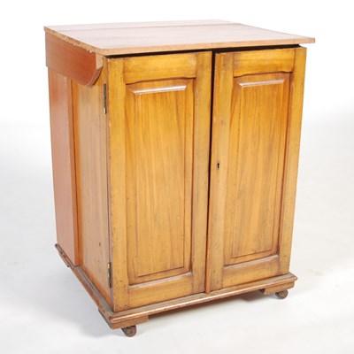Lot 9 - A 19th century walnut specimen cabinet, the...