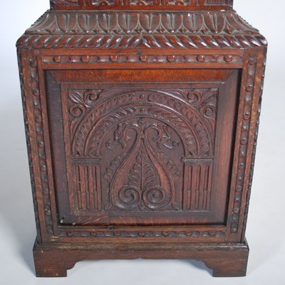 Lot 2 - A late 18th / early 19th century oak longcase...