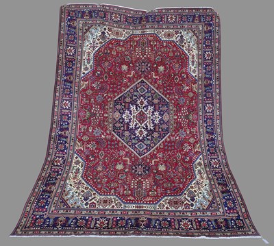 Lot 107 - A Persian Tabriz carpet, 20th century, the...