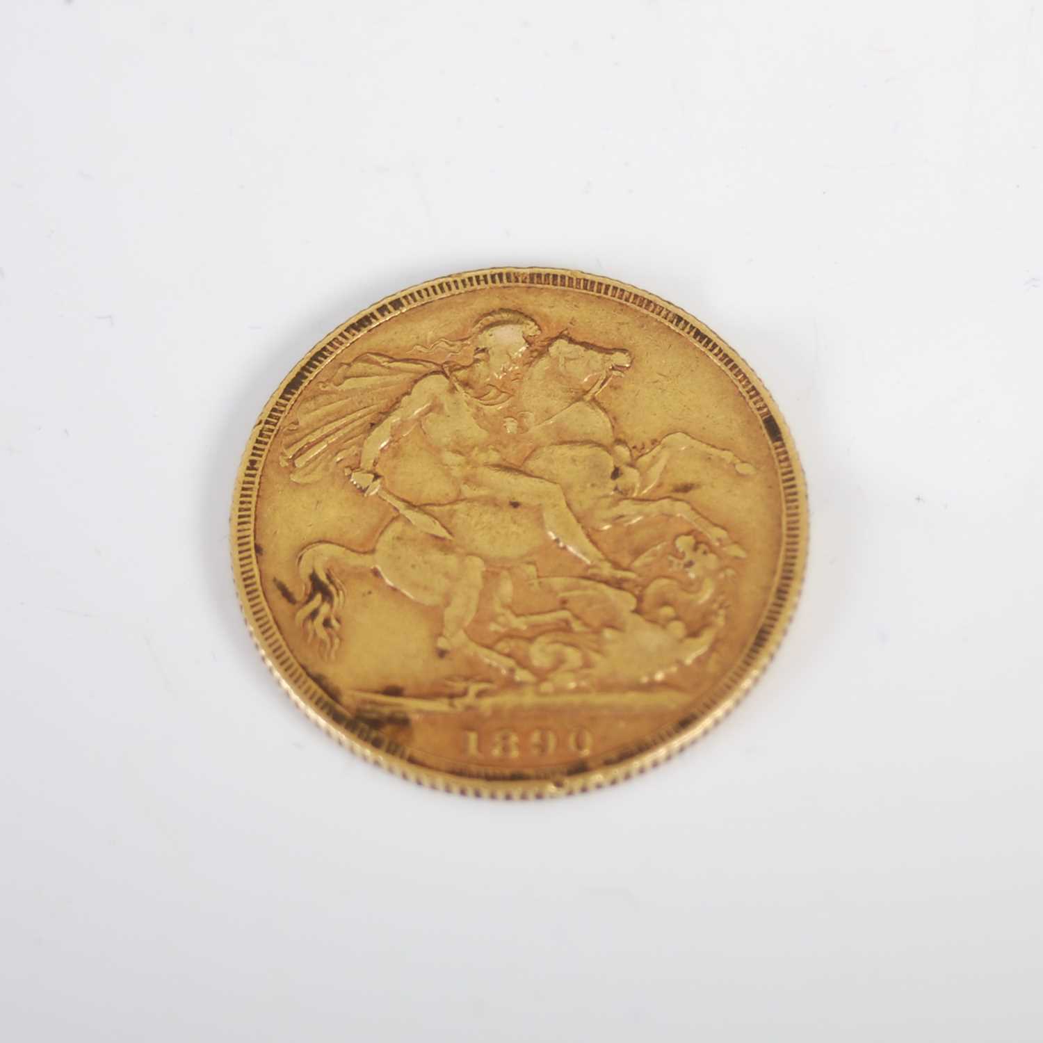 Lot 455 - A Victorian gold sovereign, dated 1890.