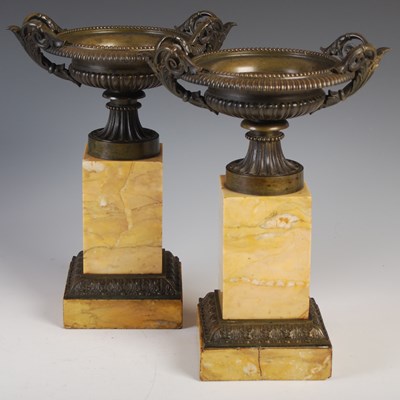 Lot 183 - A pair of late 19th century Grand Tour bronze...
