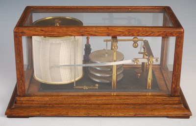 Lot 159 - Negretti & Zambra, London, an oak cased...