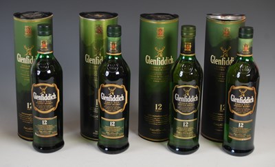 Lot 407 - Six assorted boxed bottles of Glenfiddich...