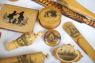 Lot 168 - A collection of Mauchline Ware, to include a...