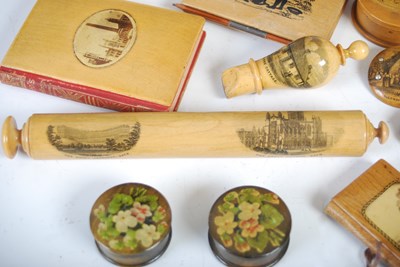 Lot 168 - A collection of Mauchline Ware, to include a...