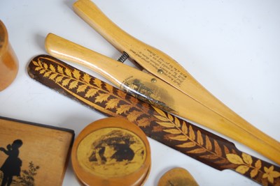 Lot 168 - A collection of Mauchline Ware, to include a...