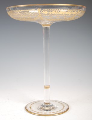 Lot 529 - An early 20th century clear and gilded glass...