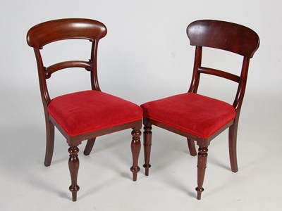 Lot 47 - A matched set of eight Victorian mahogany...