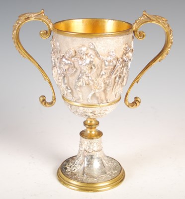 Lot 419 - A Victorian silver-plated and gilt metal...